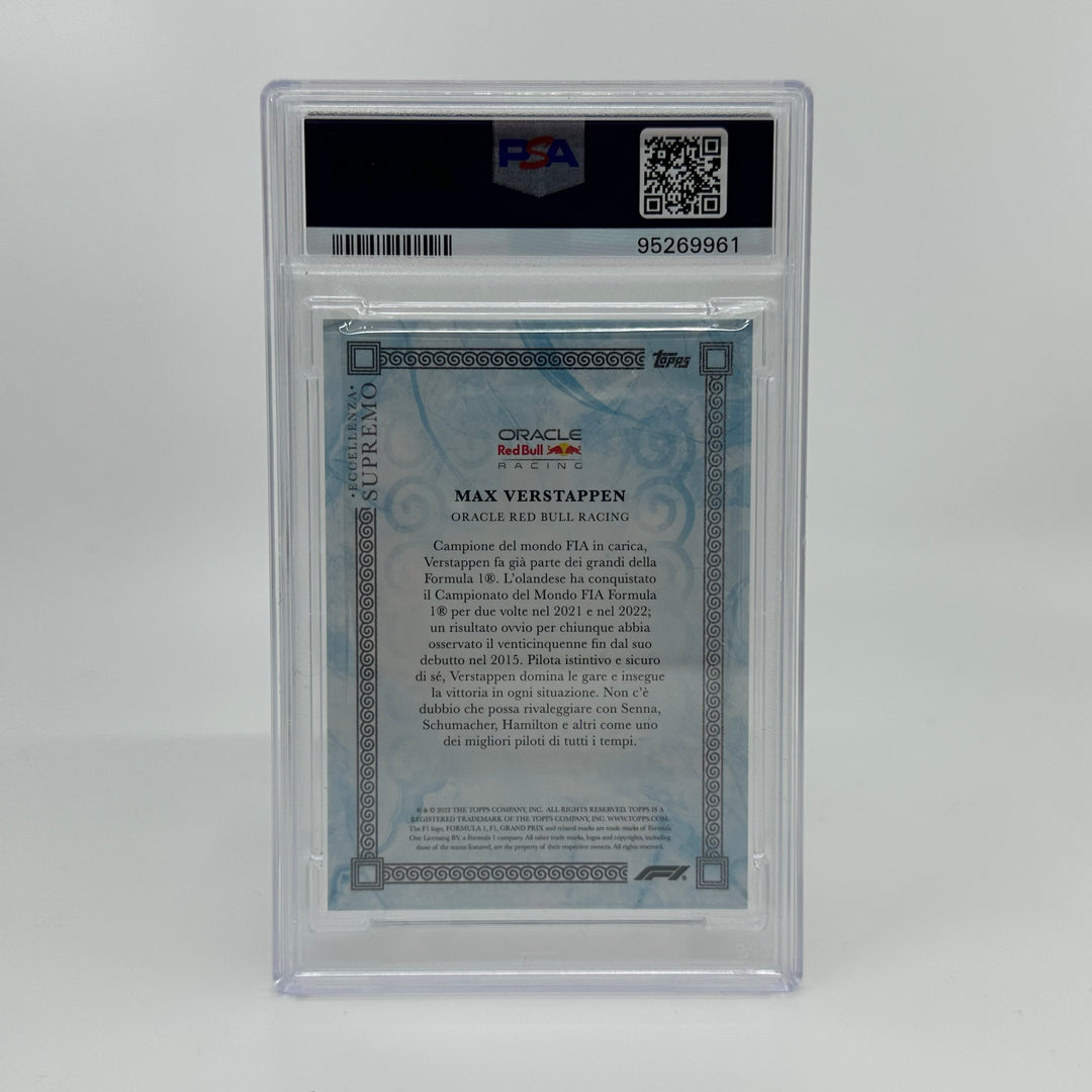 PSA 9 - 21/49 - Max Verstappen - Blue - 2023 Eccellenza Supremo