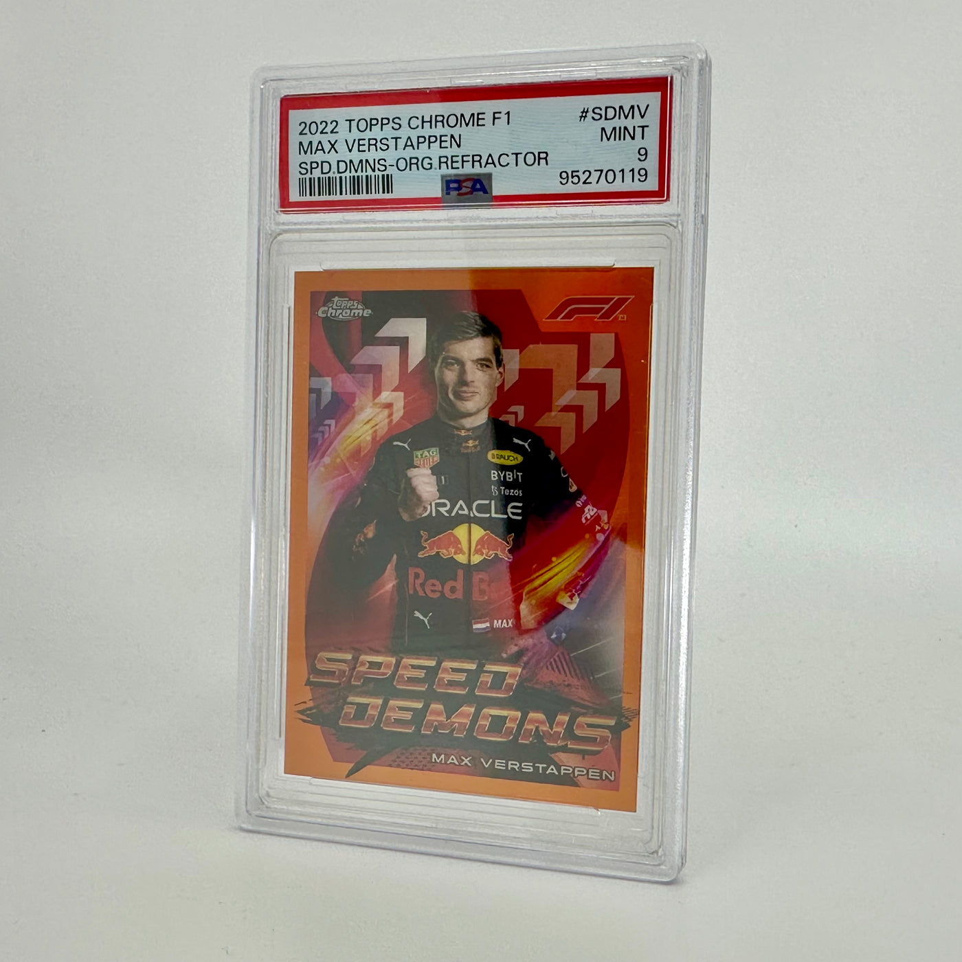 PSA 9 - 16/25 Max Verstappen  #SDMV - Speed Demons - Orange Refractor