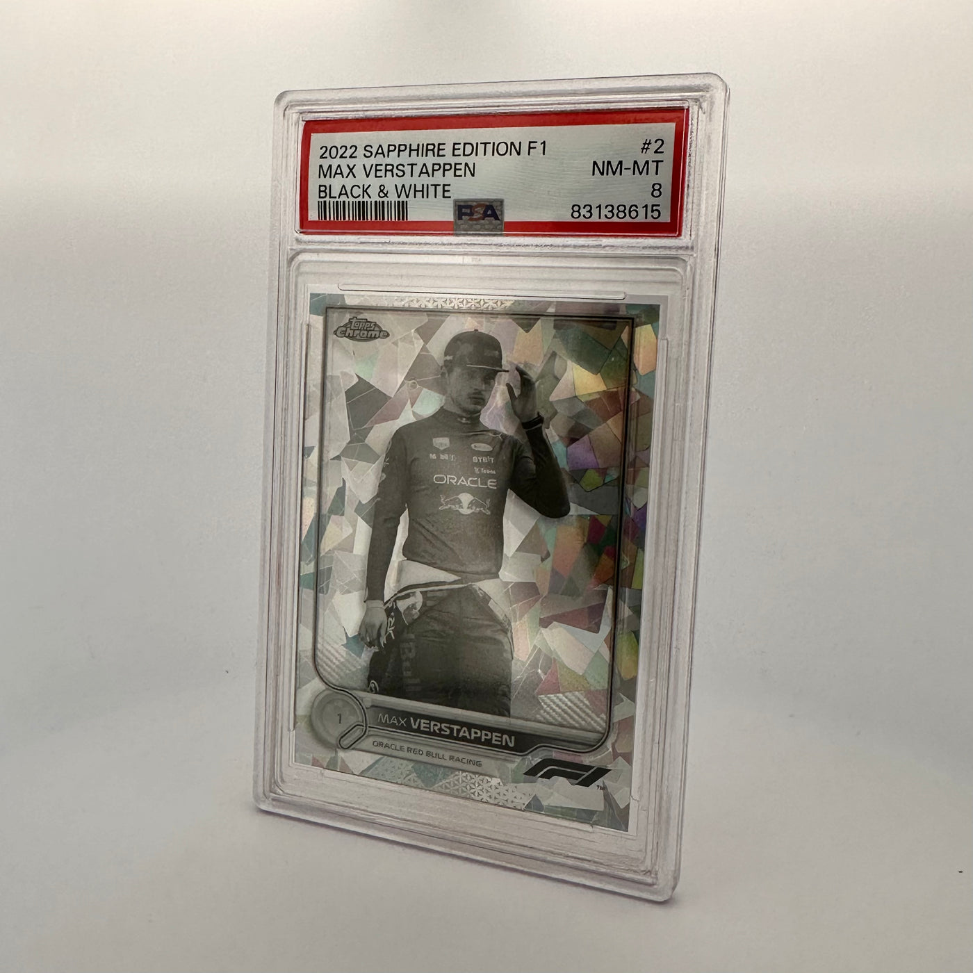 PSA 8 - 13/15 - Max Verstappen #2 - Sapphire Edition - Black & White