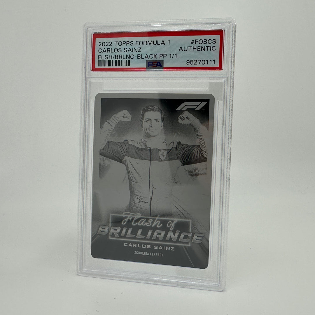 1/1 Black Printing Plate - Carlos Sainz #FOBCS -  2022 Topps Formula 1