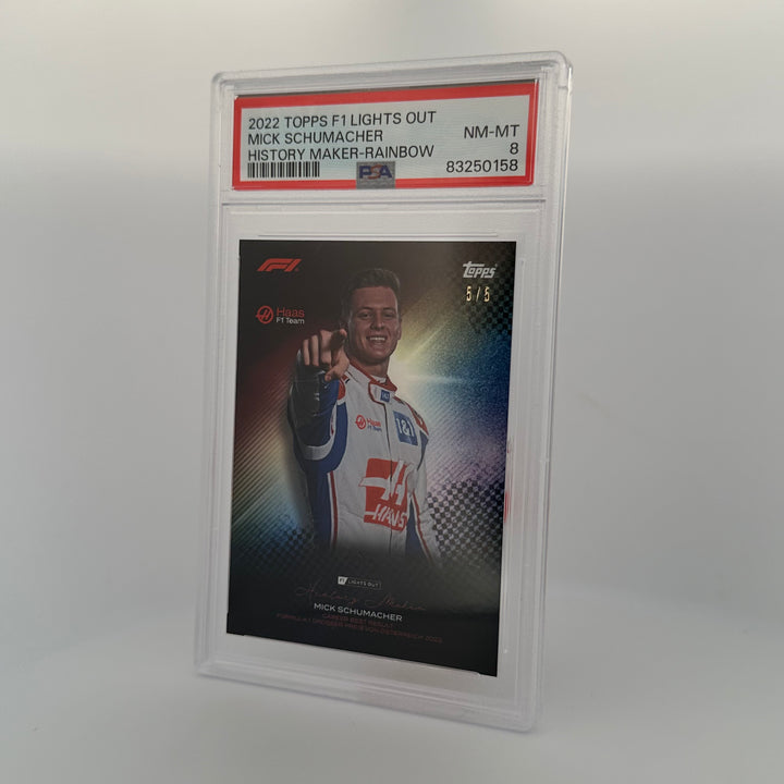 PSA 8 - 5/5 - Mick Schumacher - History Maker - Rainbow
