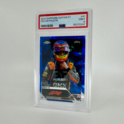 PSA 9 - Oscar Piastri #41 - Sapphire Edition - 2023 Topps Chrome F1 - Rookie Card