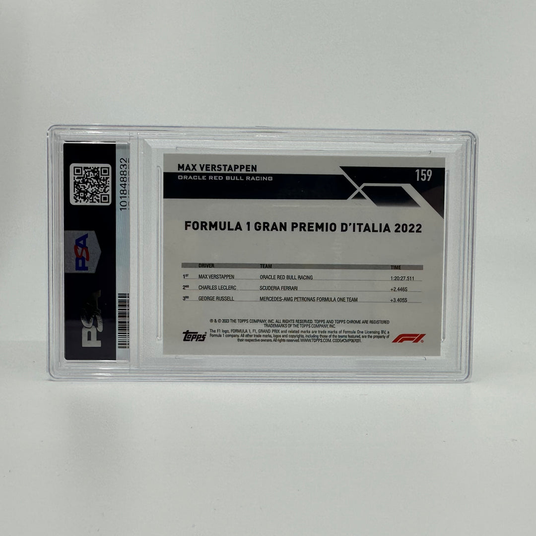 PSA 10 - 09/10 Purple - Max Verstappen #159 - Sapphire - Purple - 2023 Topps Chrome