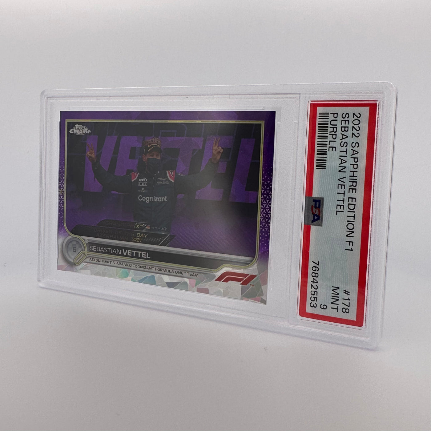 PSA 9 - 07/10 - SEBASTIAN VETTEL #178 - SAPPHIRE EDITION - PURPLE
