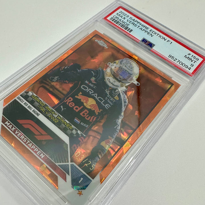 PSA 9 - 03/25 Max Verstappen #159 - Sapphire - Orange - 2023 Topps Chrome