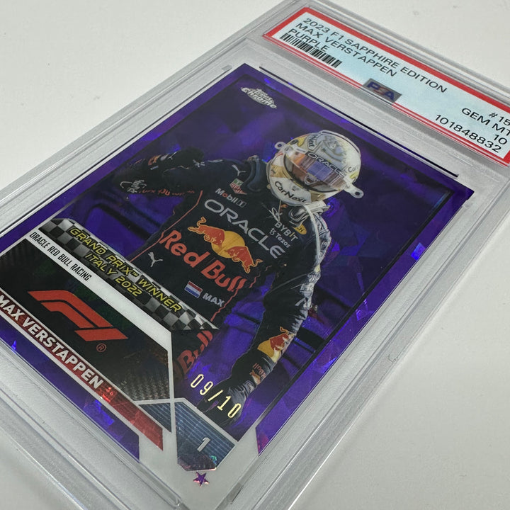 PSA 10 - 09/10 Purple - Max Verstappen #159 - Sapphire - Purple - 2023 Topps Chrome