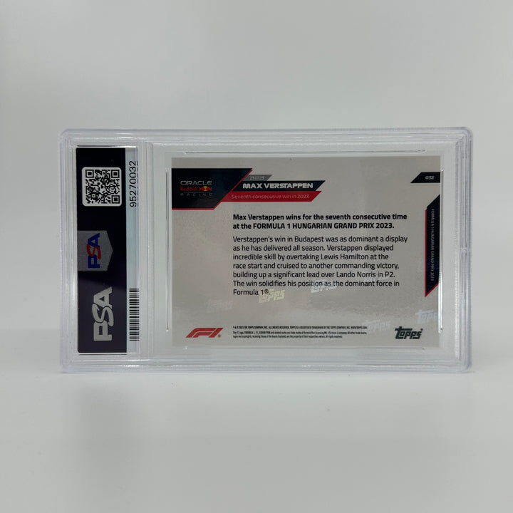 PSA 8 - 03/10 Max Verstappen #32 - Blue - 2023 Topps Now F1