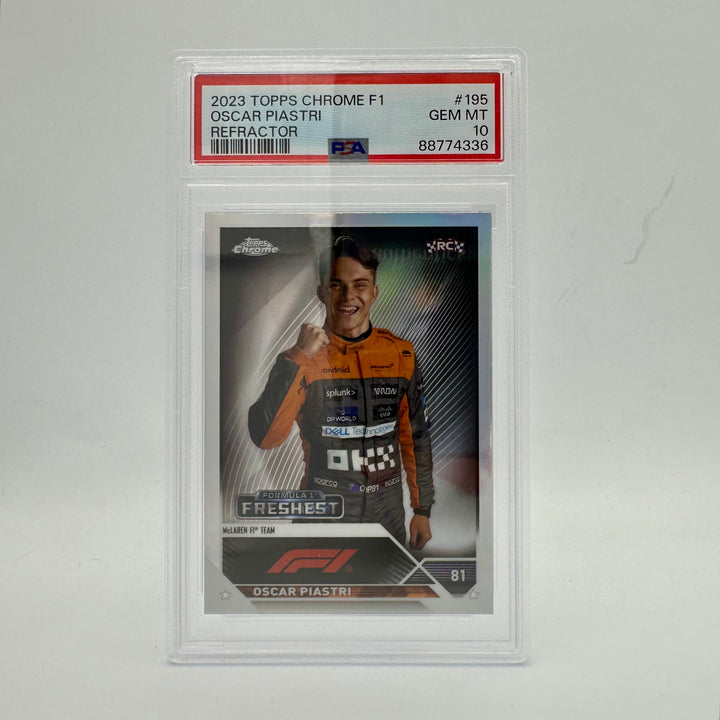 PSA 10 - Oscar Piastri #195 - Refractor - 2023 Topps Chrome - Rookie Card