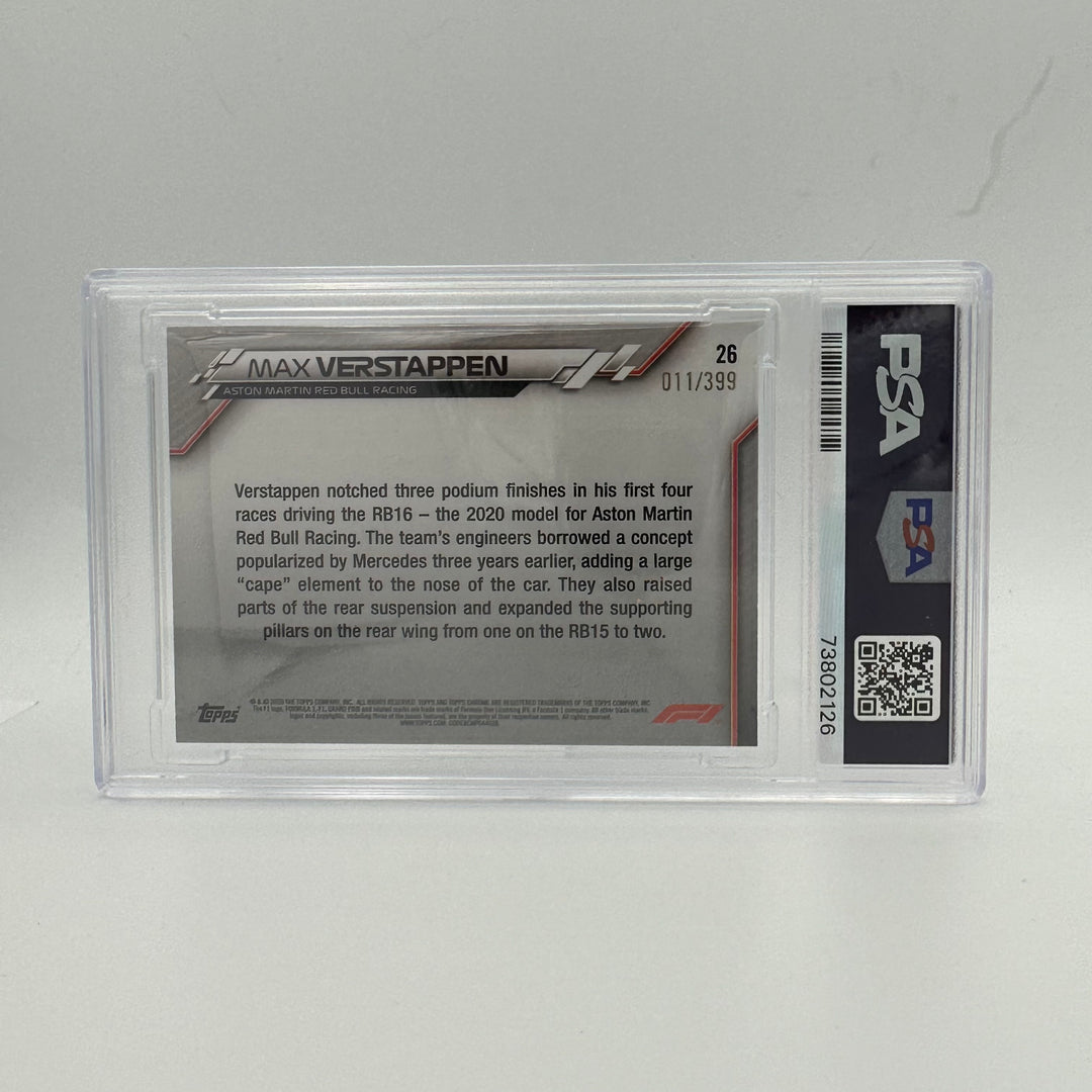 PSA 8 - 11/399 MAX VERSTAPPEN #26 - Purple Refractor