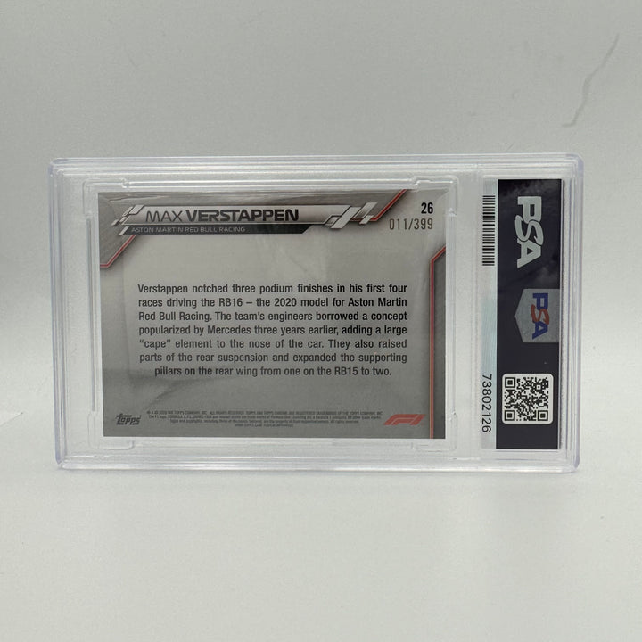 PSA 8 - 11/399 MAX VERSTAPPEN #26 - Purple Refractor