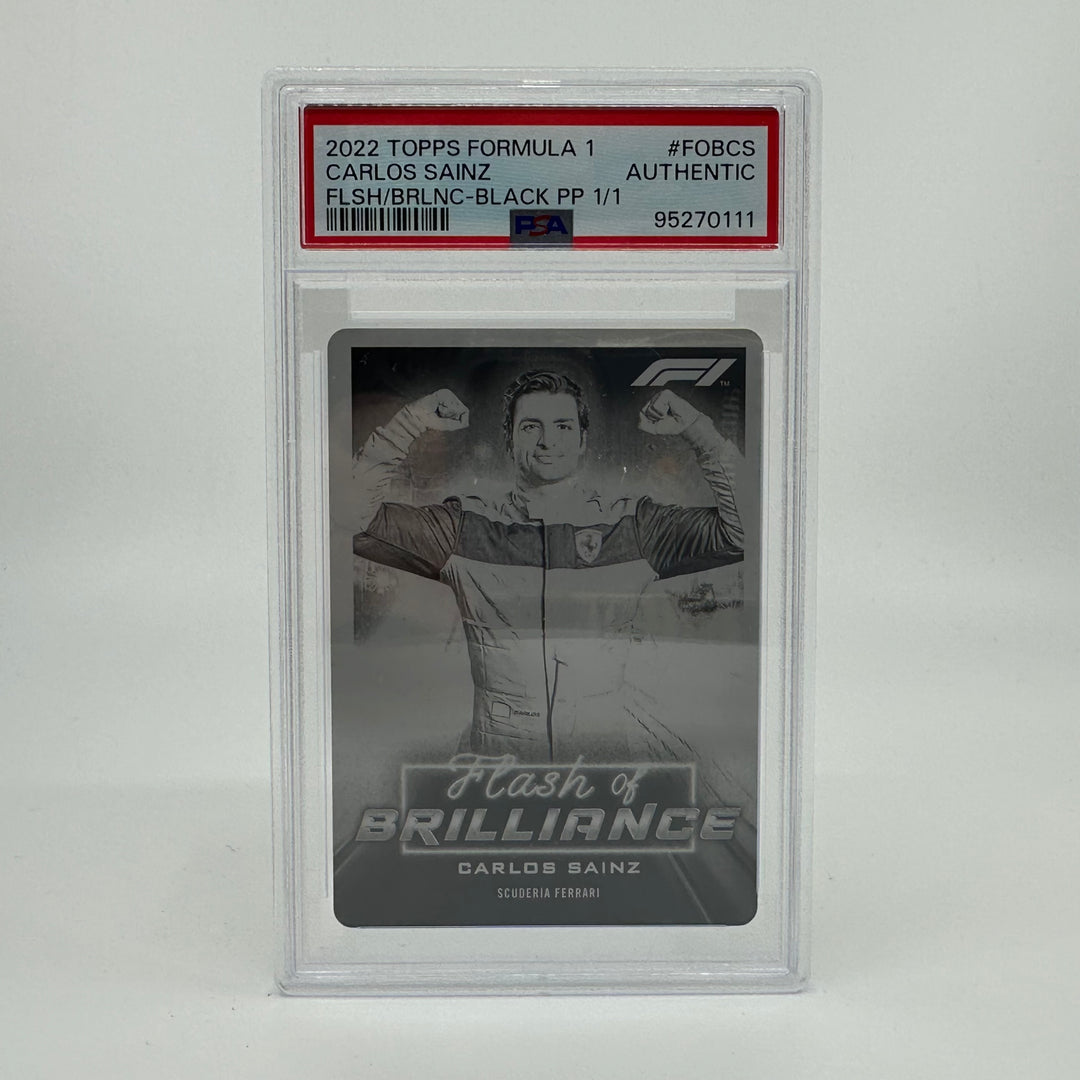 1/1 Black Printing Plate - Carlos Sainz #FOBCS -  2022 Topps Formula 1
