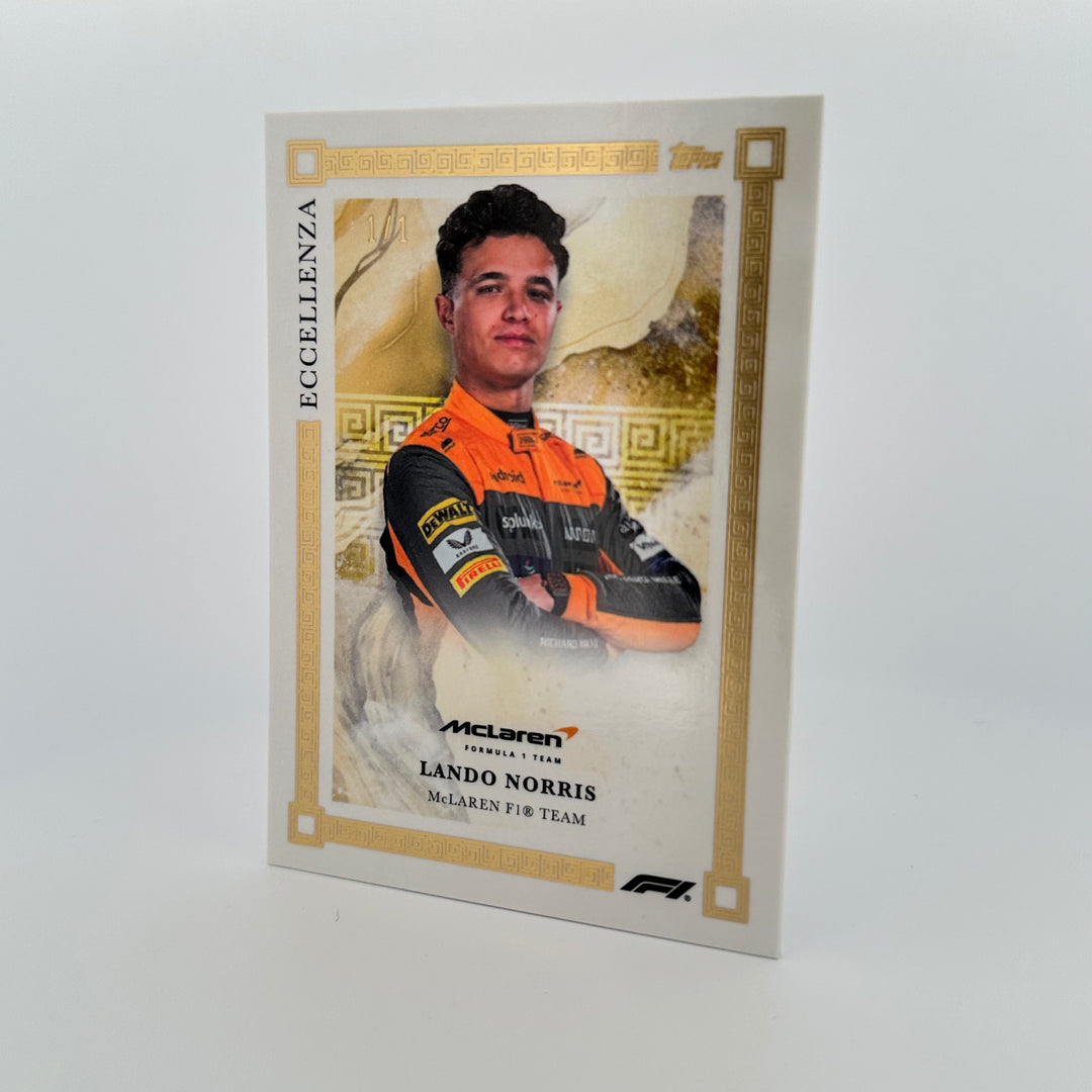 1/1 Gold Lando Norris - 2023 Topps Eccellenza Driver Profile
