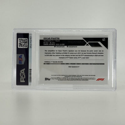 PSA 8 - Oscar Piastri #41 - Sapphire Edition - 2023 Topps Chrome F1 - Rookie Card