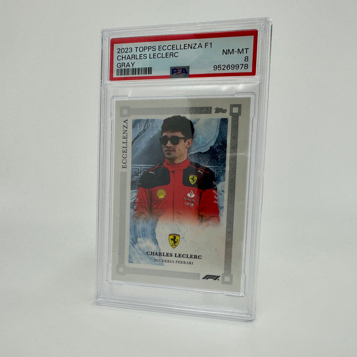 PSA 8 - 11/75 - Charles Leclerc - Gray - 2023 Eccellenza