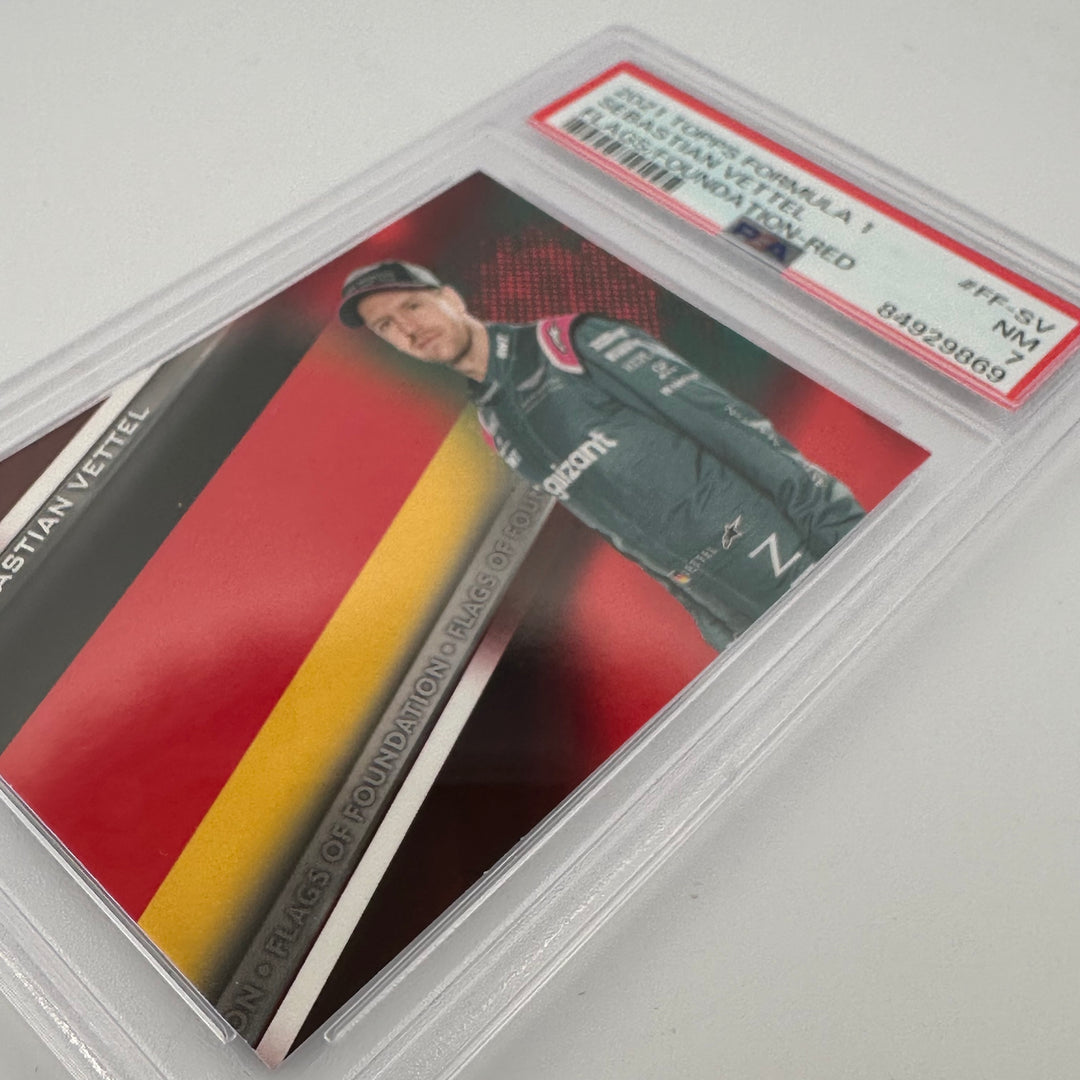 PSA 7 - 3/5 Sebastian Vettel  #FF-SV - Flags Of Foundation- Red