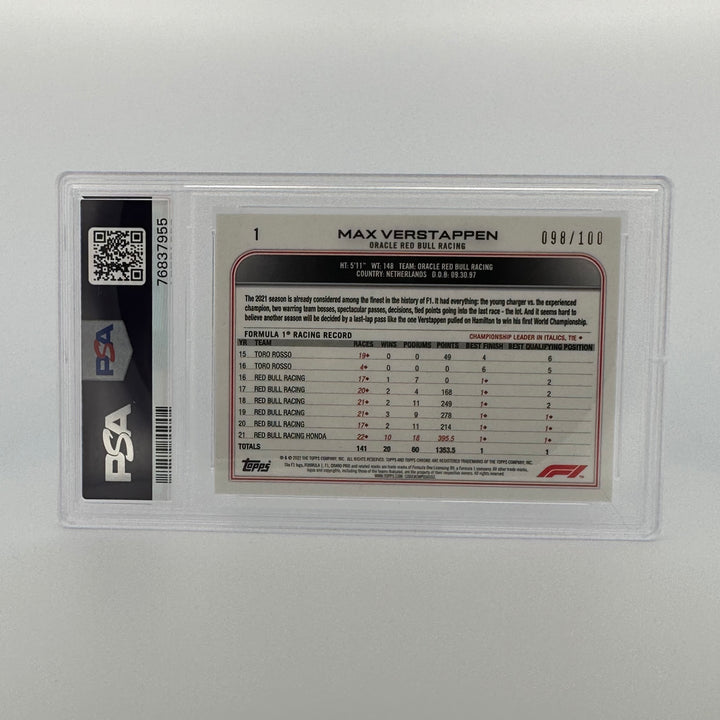 PSA 10 - /100 - MAX VERSTAPPEN #1 - SAPPHIRE EDITION - SSP - SEPIA