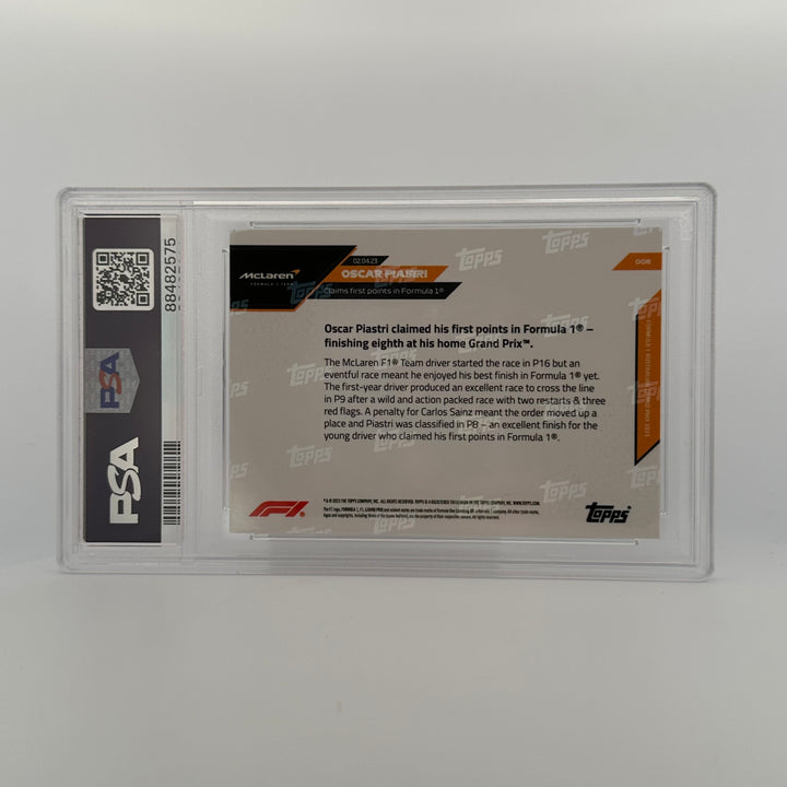 PSA 9 - 07/10 Oscar Piastri #8 - Black - 2023 Topps Now - POP 1