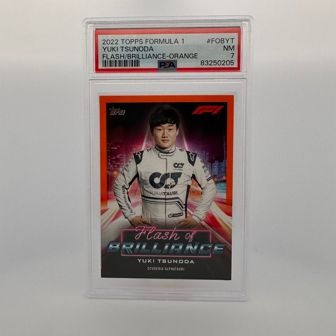 PSA 7 - 19/25 - Flash Of Brilliance Fobyt Yuki Tsunoda Orange