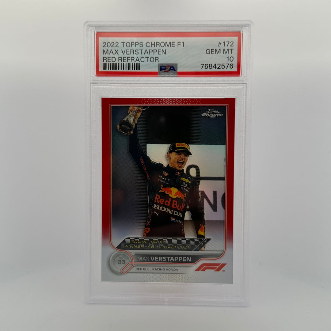 PSA 10 - 5/5 Max Verstappen #172 - Red Refractor