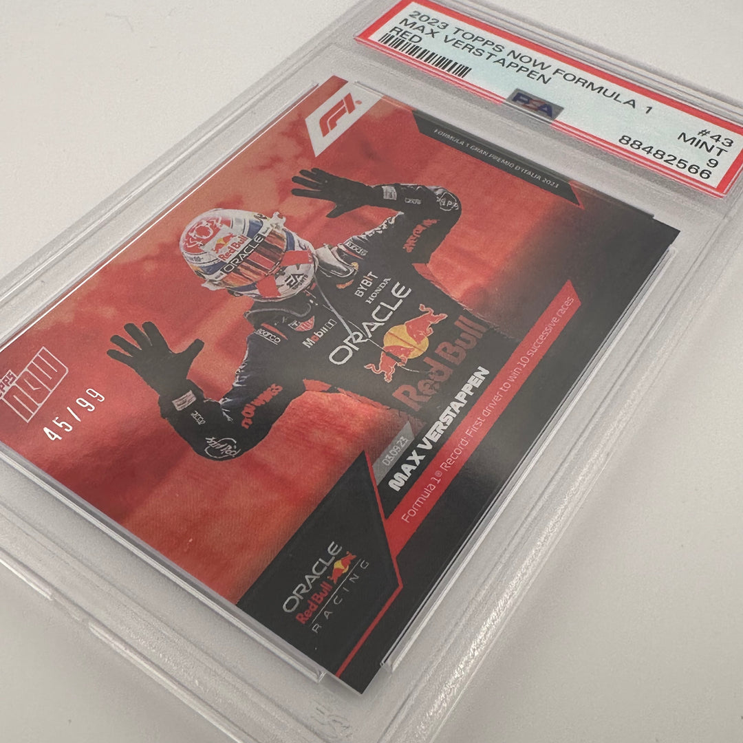 PSA 9 - 45/99 - Max Verstappen #43 - Red