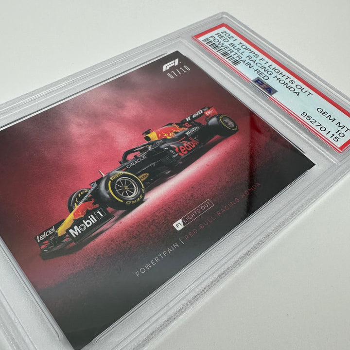 PSA 10 - 07/10 Red Bull - Powertrain -  Red - 2021 Topps Lights Out F1