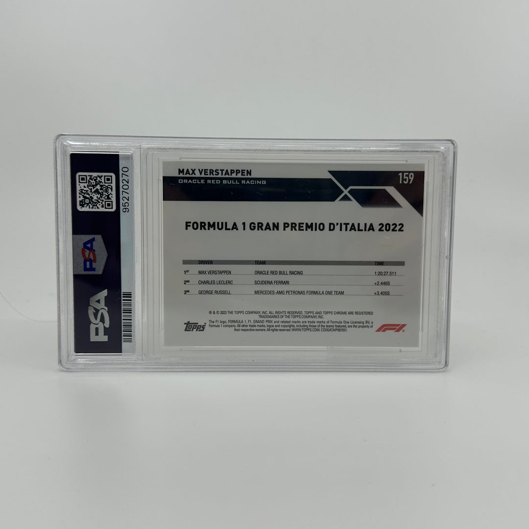 PSA 9 - 12/25 Max Verstappen #159 - Sapphire - Orange - 2023 Topps Chrome