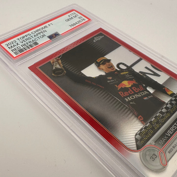 PSA 10 - 5/5 Max Verstappen #172 - Red Refractor