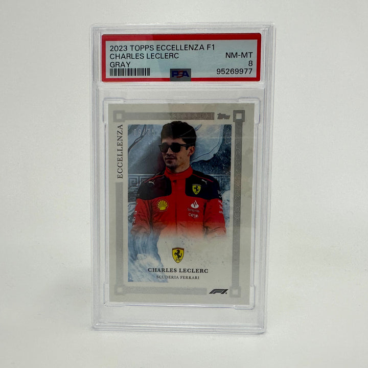 PSA 8 - 09/75 - Charles Leclerc - Gray - 2023 Eccellenza