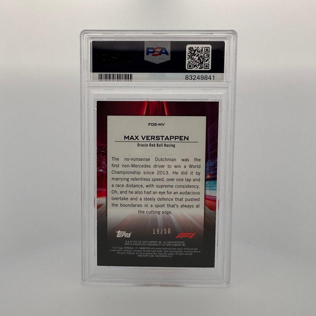 PSA 7 - 19/50 - Max Verstappen #FOBMV - Flash Of Brilliance - Gold