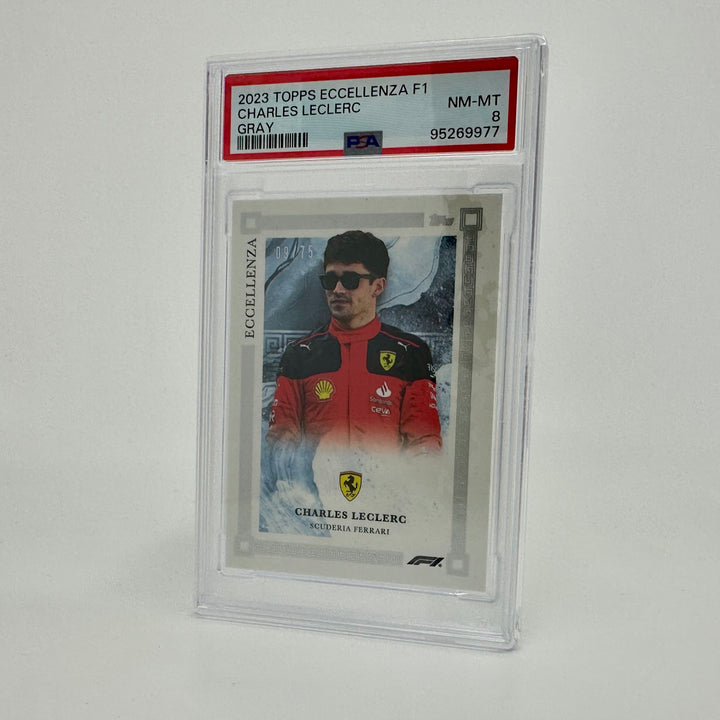 PSA 8 - 09/75 - Charles Leclerc - Gray - 2023 Eccellenza