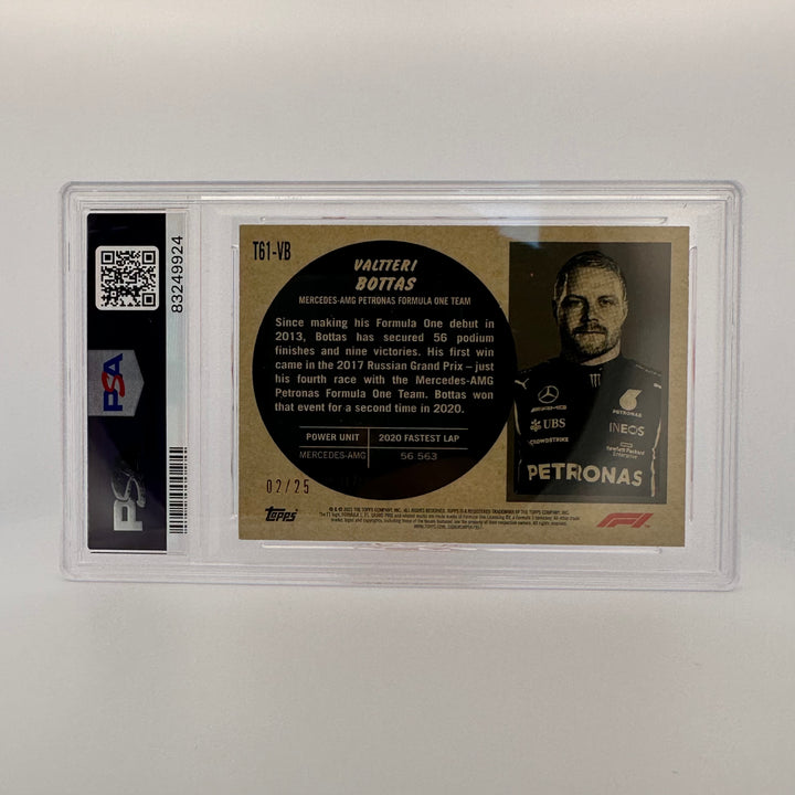 PSA 9 - 02/25 - Valtteri Bottas - 1961 Sports Cars - #T61VB - Orange