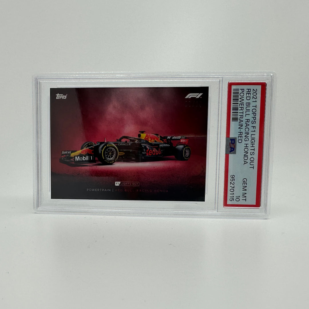 PSA 10 - 07/10 Red Bull - Powertrain -  Red - 2021 Topps Lights Out F1