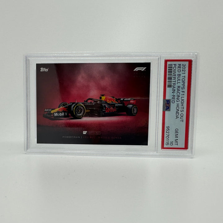 PSA 10 - 07/10 Red Bull - Powertrain -  Red - 2021 Topps Lights Out F1