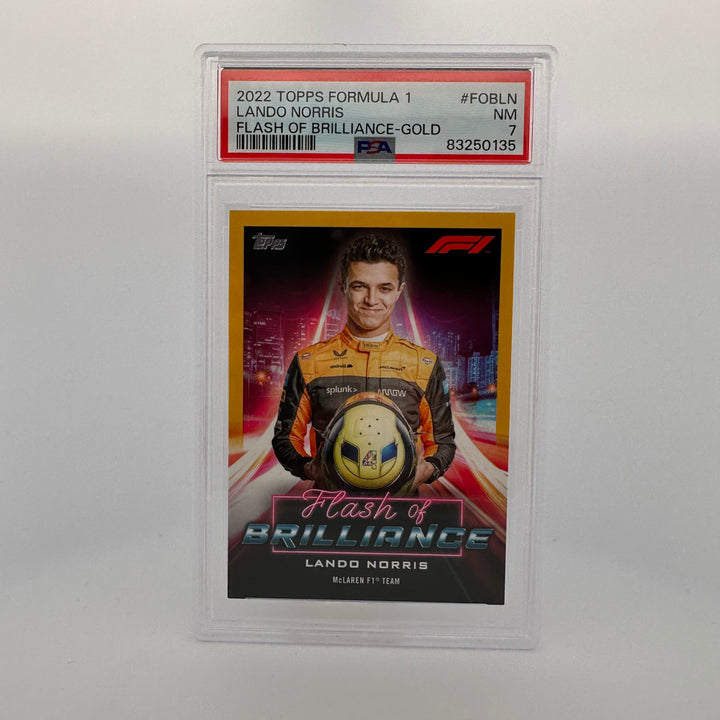 PSA 7 - 30/50 - Lando Norris #FOBLN - Flash Of Brilliance - Gold