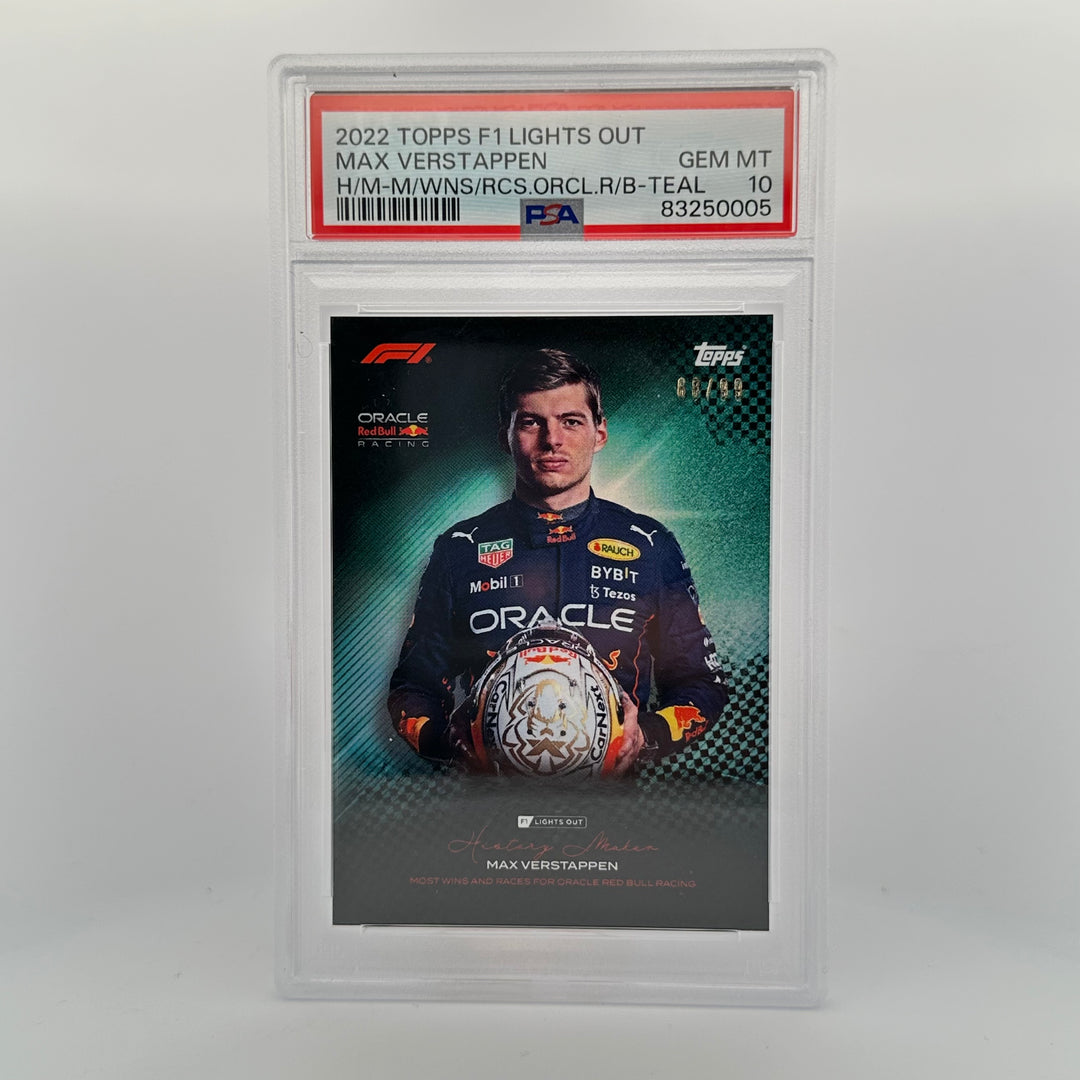 PSA 10 - /99 - Max Verstappen - Most Wins And Races - History Maker - Teal