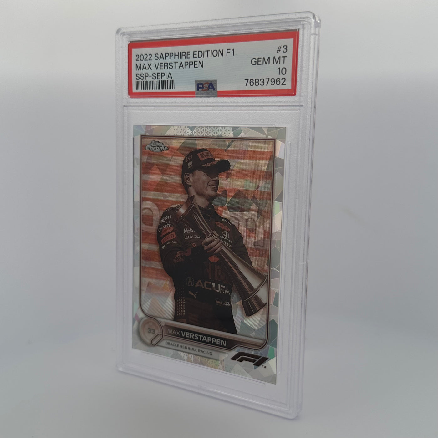 PSA 10 - 75/100 - MAX VERSTAPPEN #3 - SAPPHIRE EDITION - SSP - SEPIA