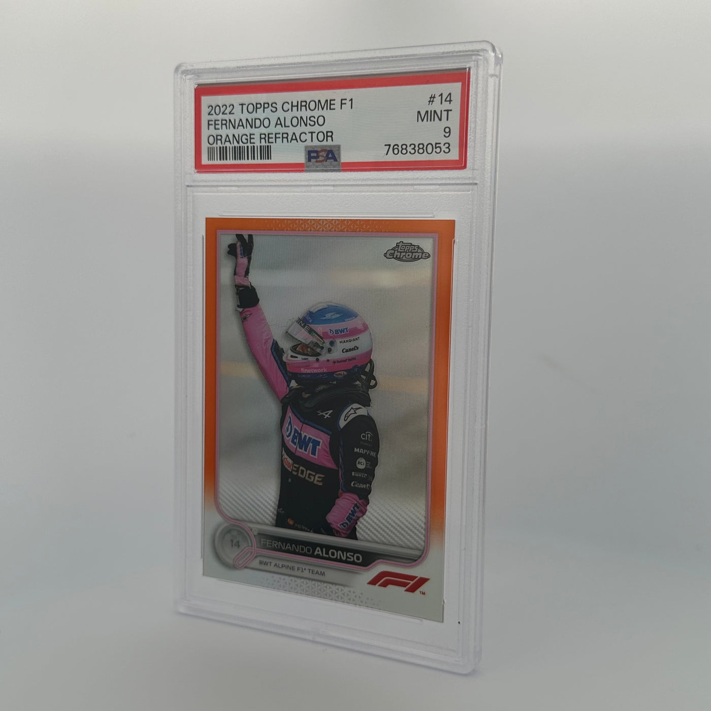 PSA 9 - 03/25 - FERNANDO ALONSO #14 - ORANGE REFRACTOR