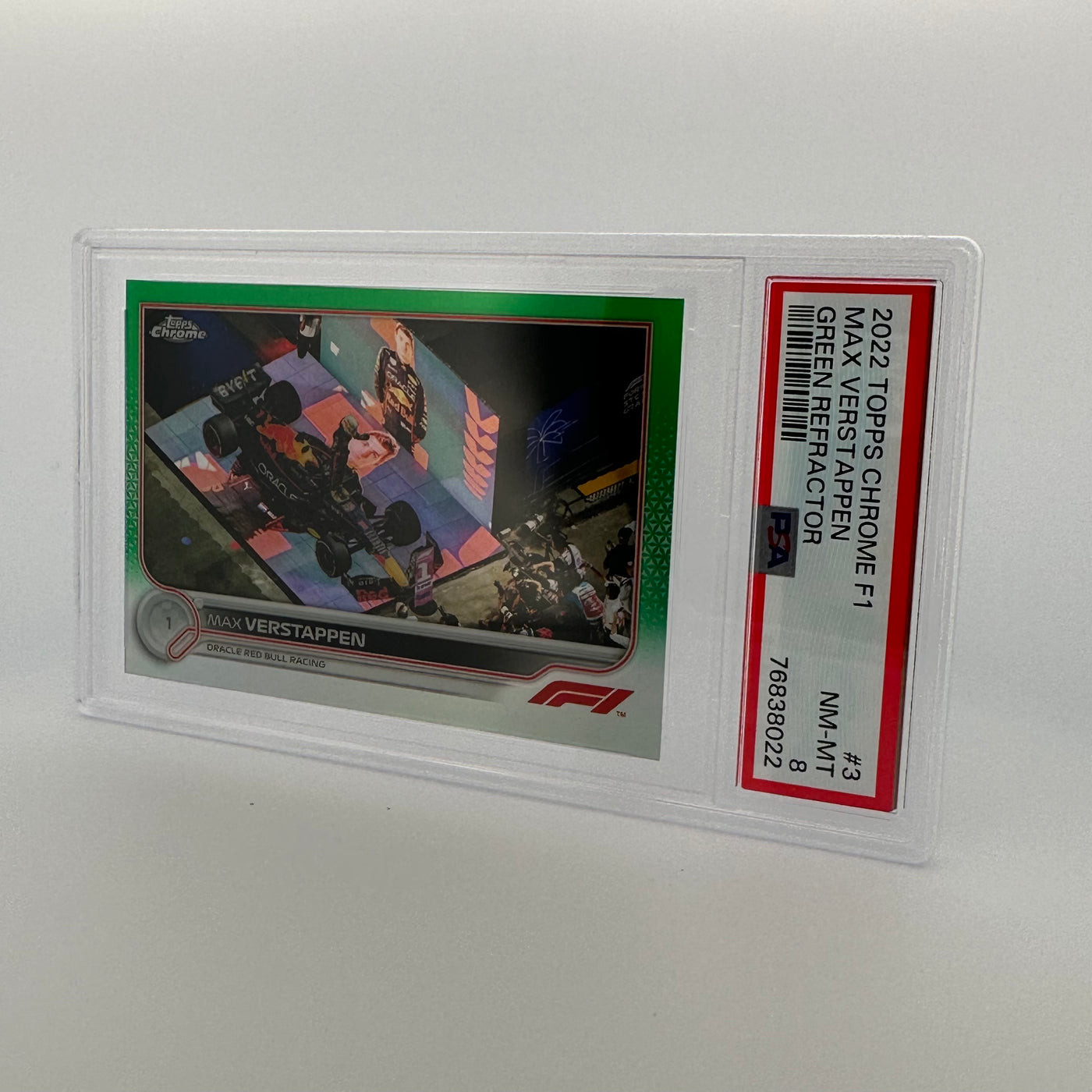 PSA 8 - 15/99 - MAX VERSTAPPEN #3 - GREEN REFRACTOR