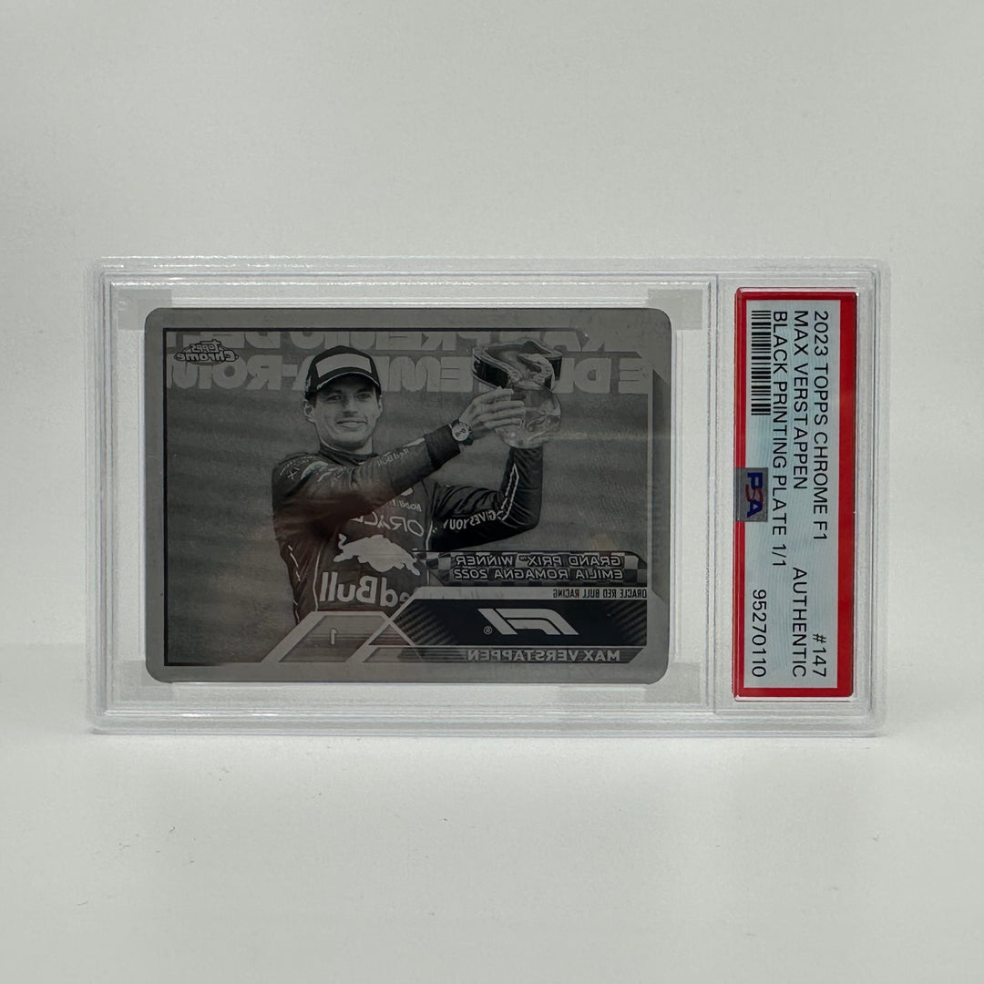 1/1  Black Printing Plate - Max Verstappen #147 - 2023 Topps Chrome F1