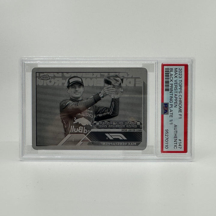 1/1  Black Printing Plate - Max Verstappen #147 - 2023 Topps Chrome F1