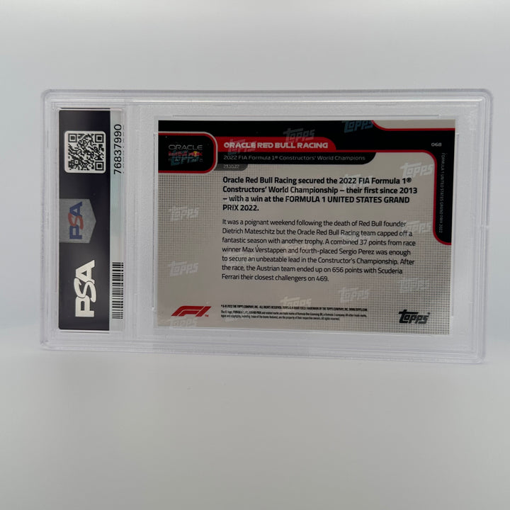 PSA 10 - 68/99 - ORACLE RED BULL RACING #68 - RED