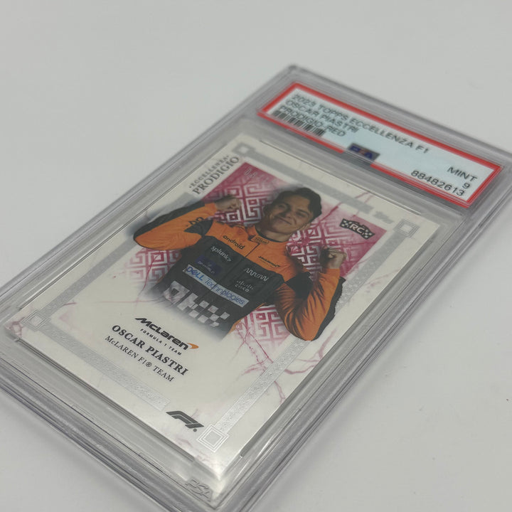 PSA 9 - 08/10 Oscar Piastri  - 2023 Eccellenza Prodigio - Red - Rookie Card