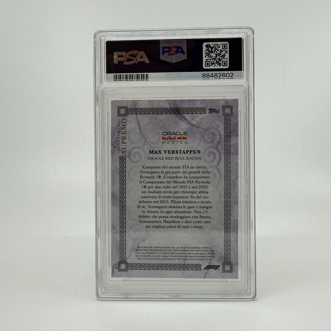 PSA 9 - 10/25 Purple - Max Verstappen - 2023 Eccellenza Supremo