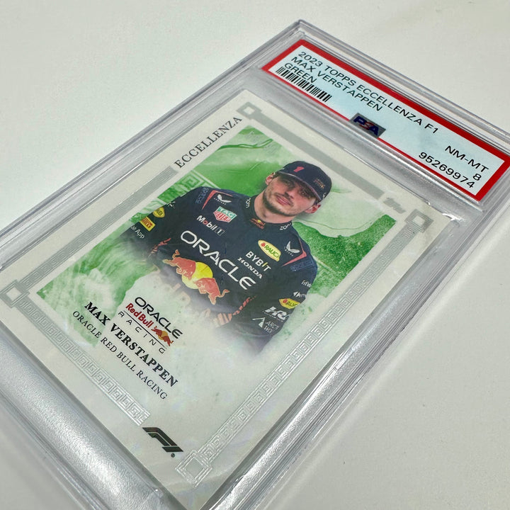 PSA 8 - 58/99 - Max Verstappen - Green - 2023 Eccellenza