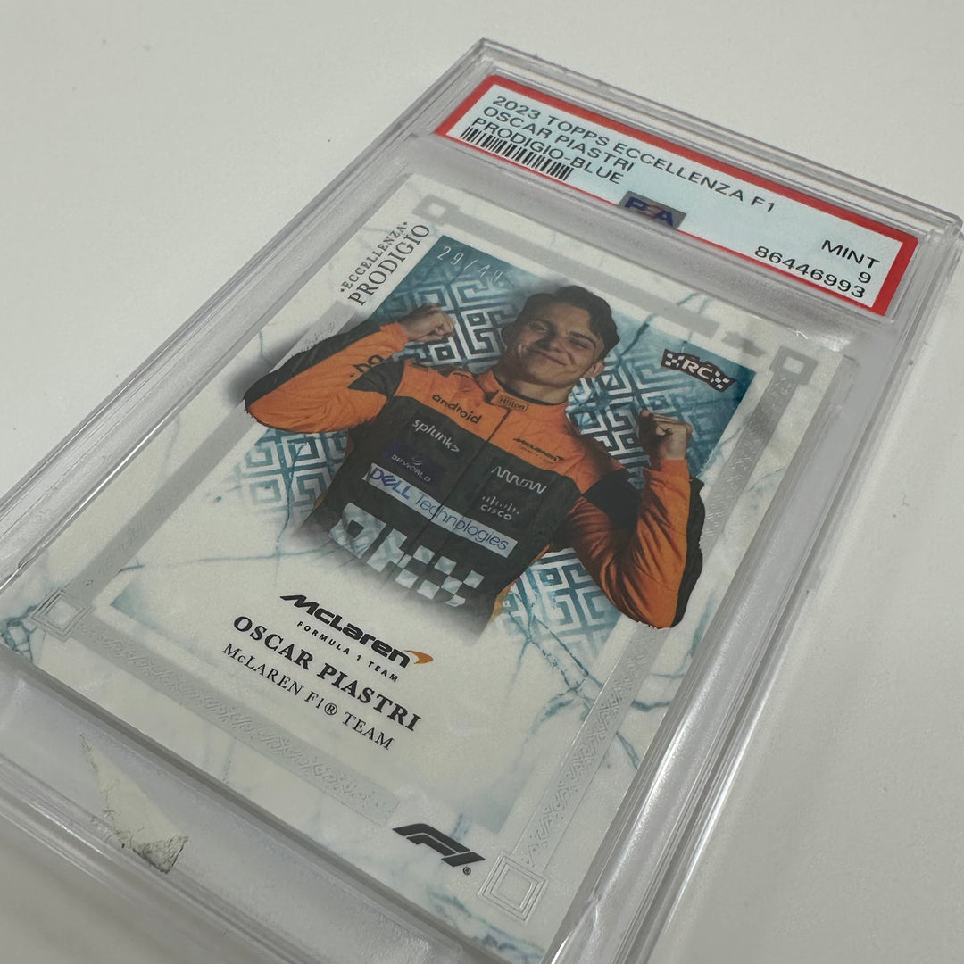 PSA 9 - 29/49 Oscar Piastri - Blue - Rookie Card RC - Prodigio 2023 Topps Eccellenza F1