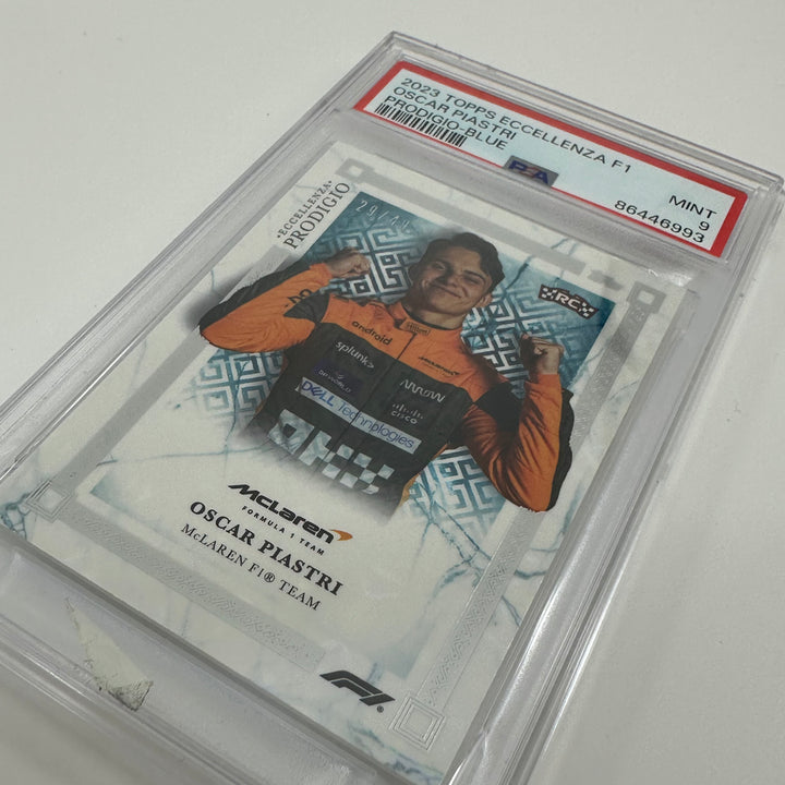 PSA 9 - 29/49 Oscar Piastri - Blue - Rookie Card RC - Prodigio 2023 Topps Eccellenza F1