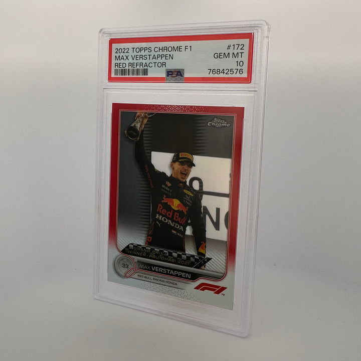 PSA 10 - 5/5 Max Verstappen #172 - Red Refractor