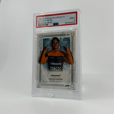 PSA 9 - 29/49 Oscar Piastri - Blue - Rookie Card RC - Prodigio 2023 Topps Eccellenza F1