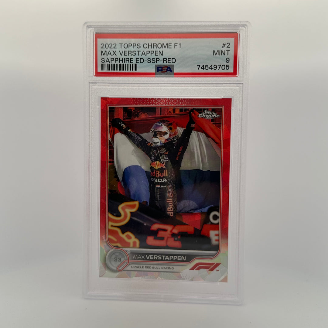 PSA 9 - 1/5 Max Verstappen #2 - Sapphire Edition - SSP - Red