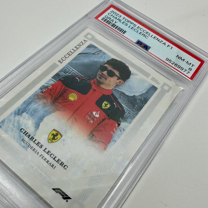 PSA 8 - 09/75 - Charles Leclerc - Gray - 2023 Eccellenza